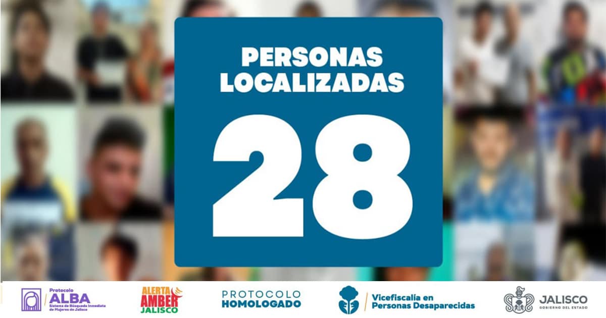 FUERON LOCALIZADAS 28 PERSONAS ENTRE EL 20 Y 26 DE ABRIL